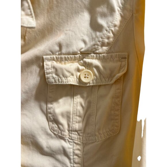 ✌️ 2/$40 Vintage Style Halogen Cream Button-Up Jacket With Collar & Pockets sz L - Picture 4 of 11